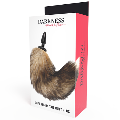 DARKNESS - QUEUE NATURELLE AVEC PLUG ANAL EN SILICONE 10 CM - 7eme ciel