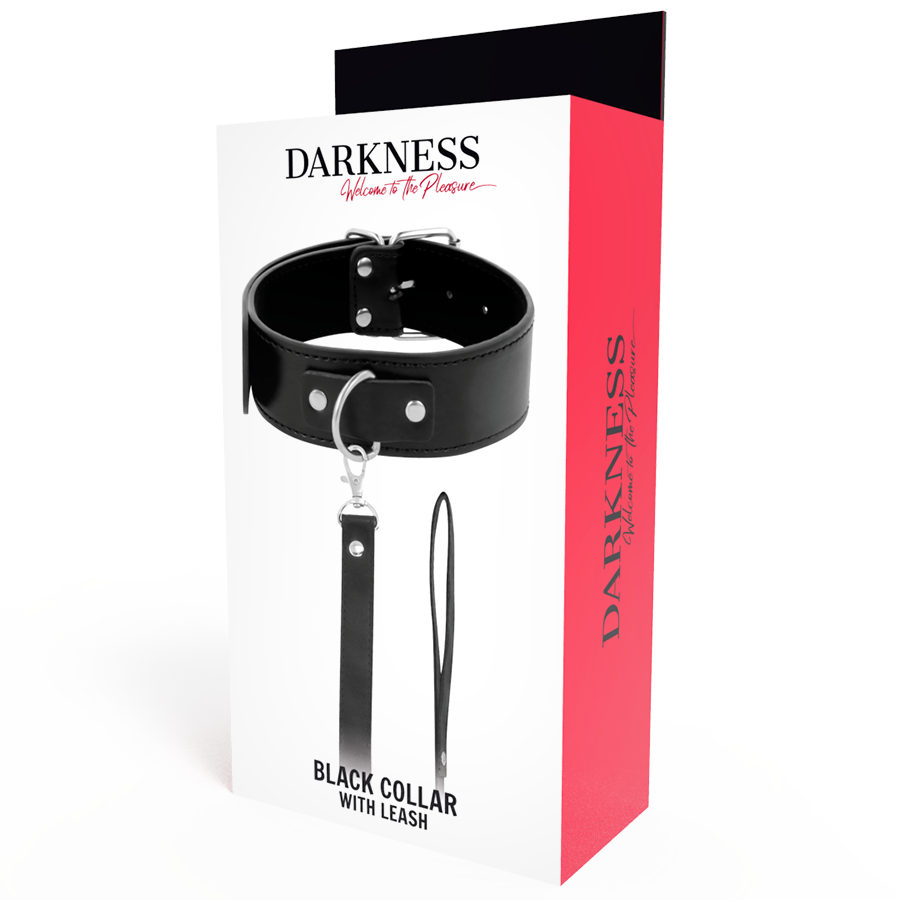 DARKNESS - COLLIER DE POSTURE AVEC CHAÎNE EN CUIR - 7eme ciel