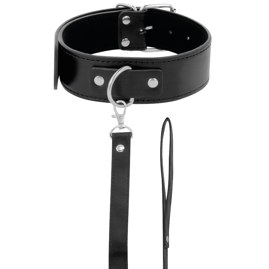 DARKNESS - COLLIER DE POSTURE AVEC CHAÎNE EN CUIR - 7eme ciel