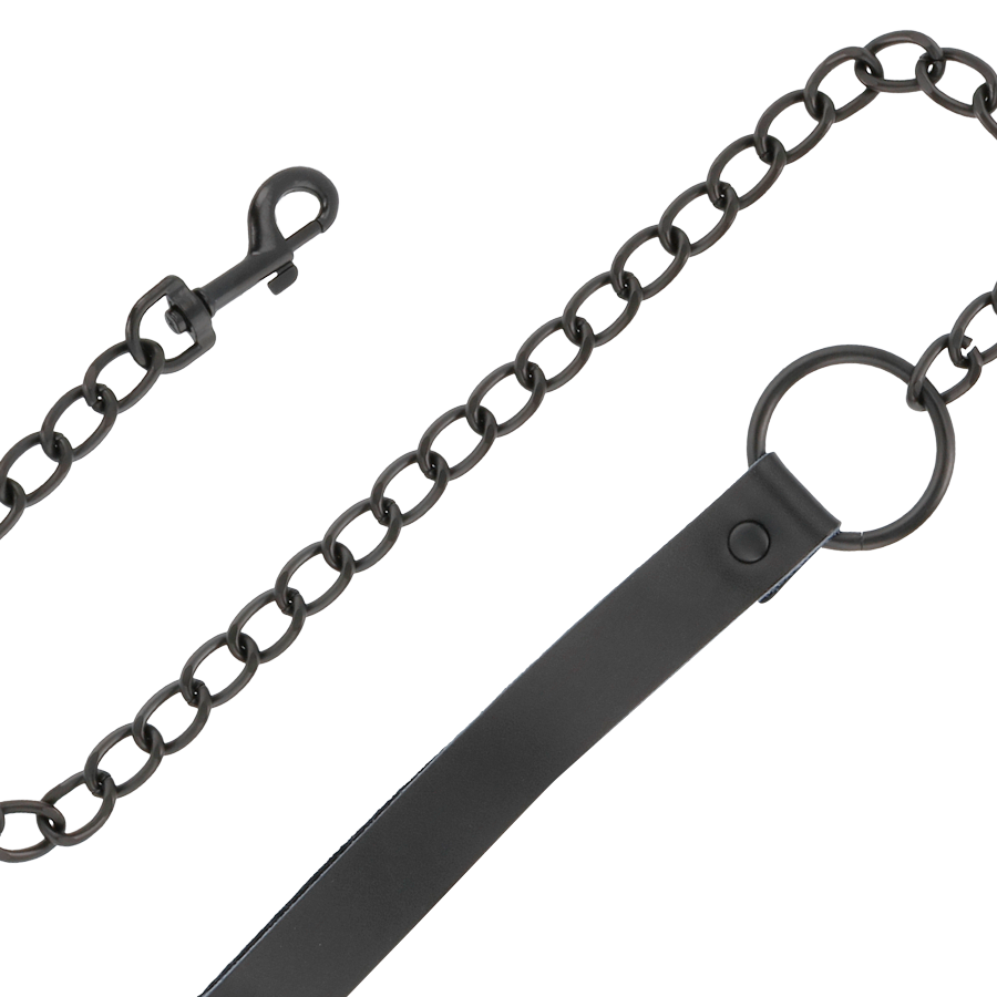 DARKNESS - COLLIER NOIR AVEC CHAÎNE - 7eme ciel
