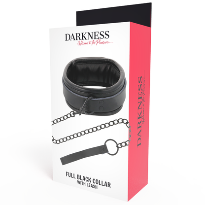 DARKNESS - COLLIER NOIR AVEC CHAÎNE - 7eme ciel
