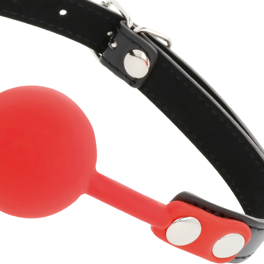 DARKNESS - BÂILLON EN SILICONE ROUGE - 7eme ciel