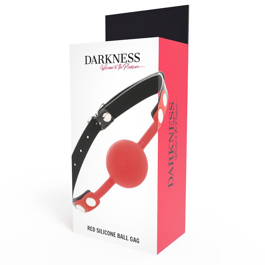 DARKNESS - BÂILLON EN SILICONE ROUGE - 7eme ciel