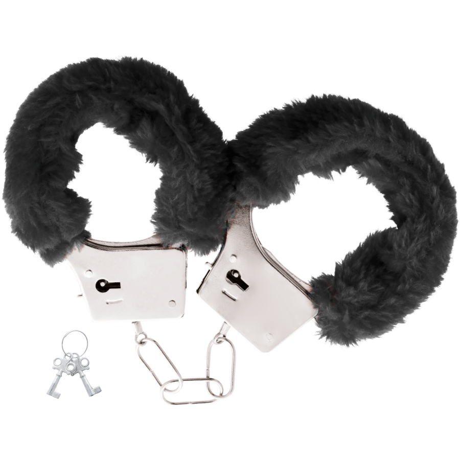 DARKNESS - MENOTTES EN MÉTAL DOUBLÉES NOIRES - 7eme ciel