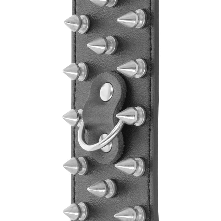 DARKNESS - MENOTTES À POINTES NOIRES SKULLS AND BONES - 7eme ciel