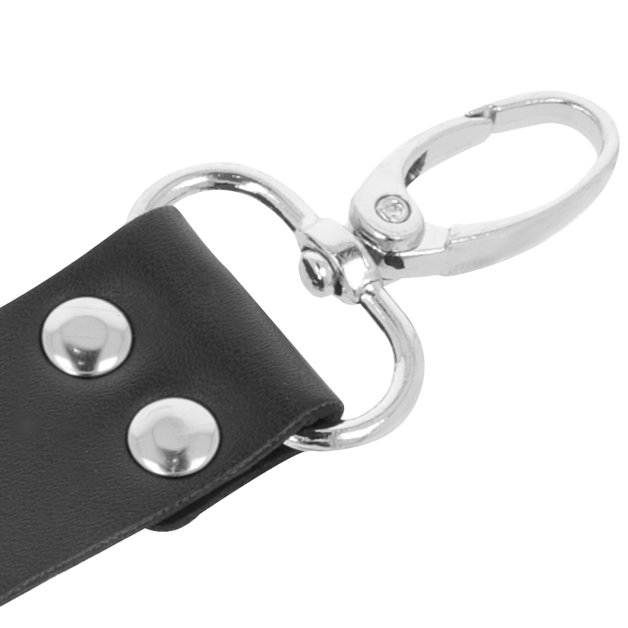 DARKNESS - MENOTTES EN CUIR POUR PIEDS ET MAINS NOIR - 7eme ciel