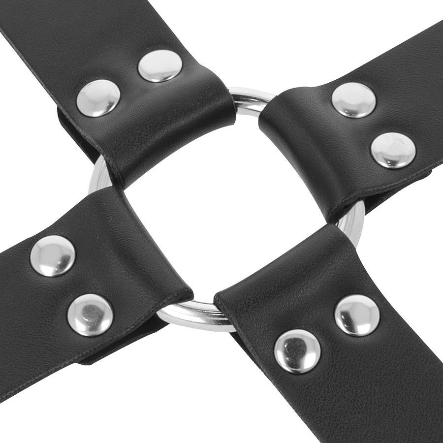 DARKNESS - MENOTTES EN CUIR POUR PIEDS ET MAINS NOIR - 7eme ciel