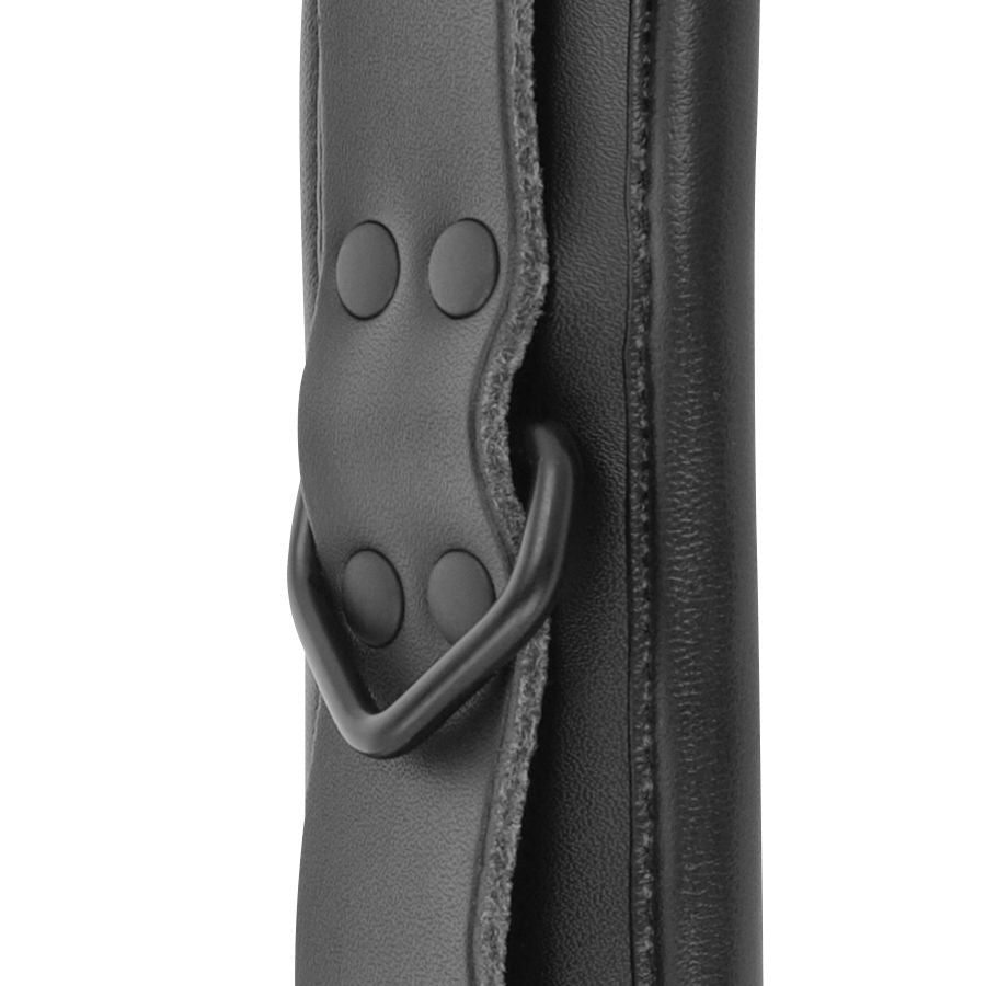 DARKNESS - MENOTTES ET COLLIER EN CUIR NOIR - 7eme ciel