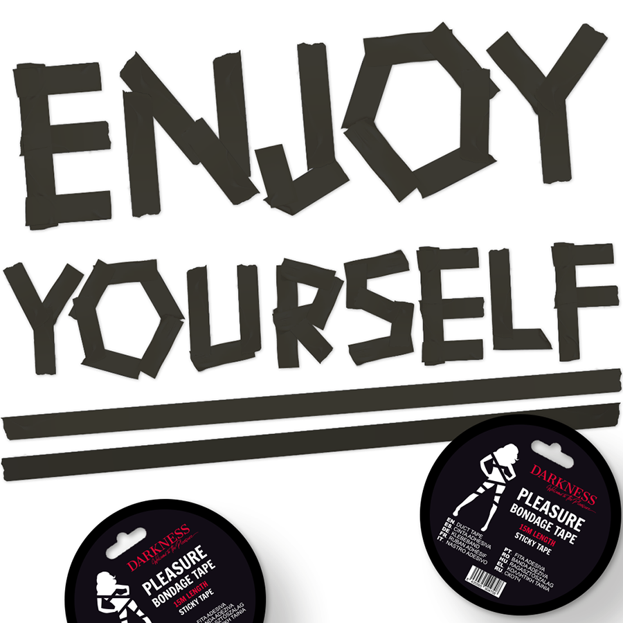 DARKNESS - RUBAN ADHÉSIF BONDAGE NOIR 15M - 7eme ciel