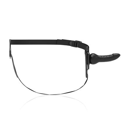 FETISH SUBMISSIVE HARNESS - SILICONE NOIR RÉALISTE 16 CM