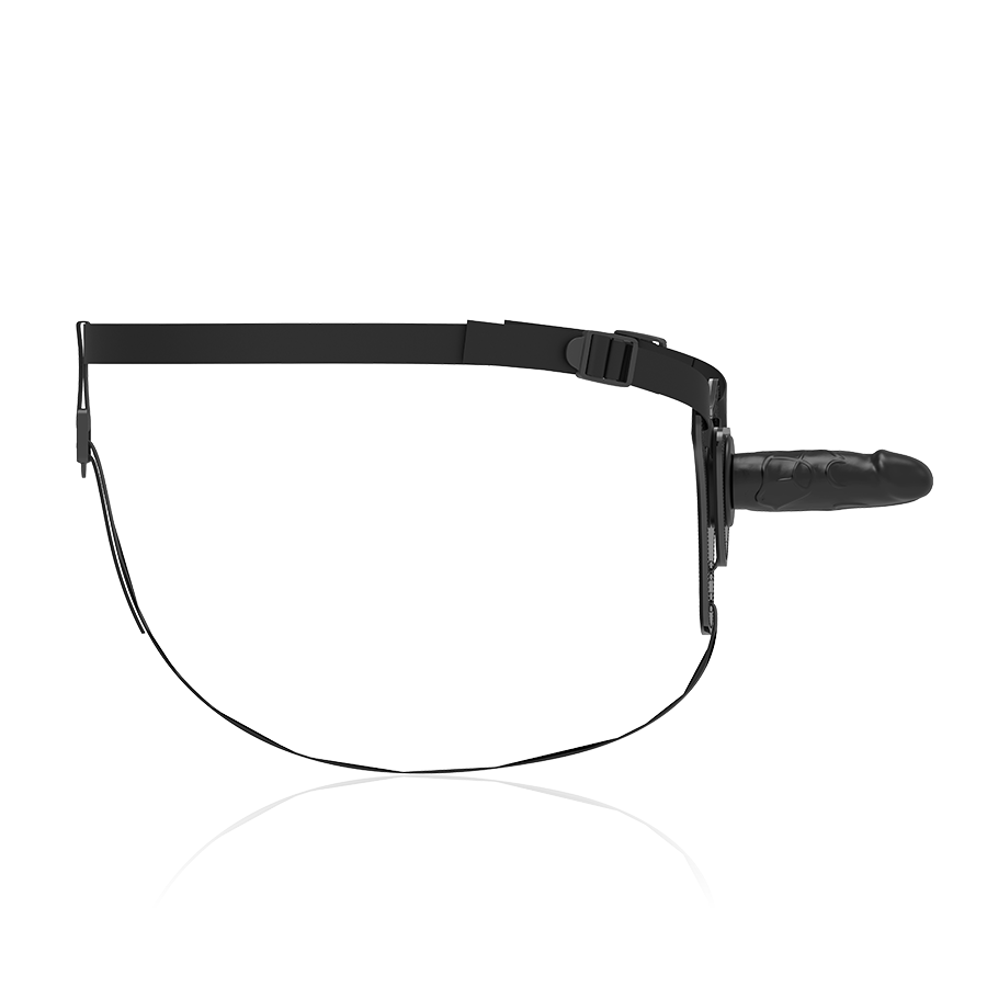 FETISH SUBMISSIVE HARNESS - SILICONE NOIR RÉALISTE 15 CM - 7eme ciel