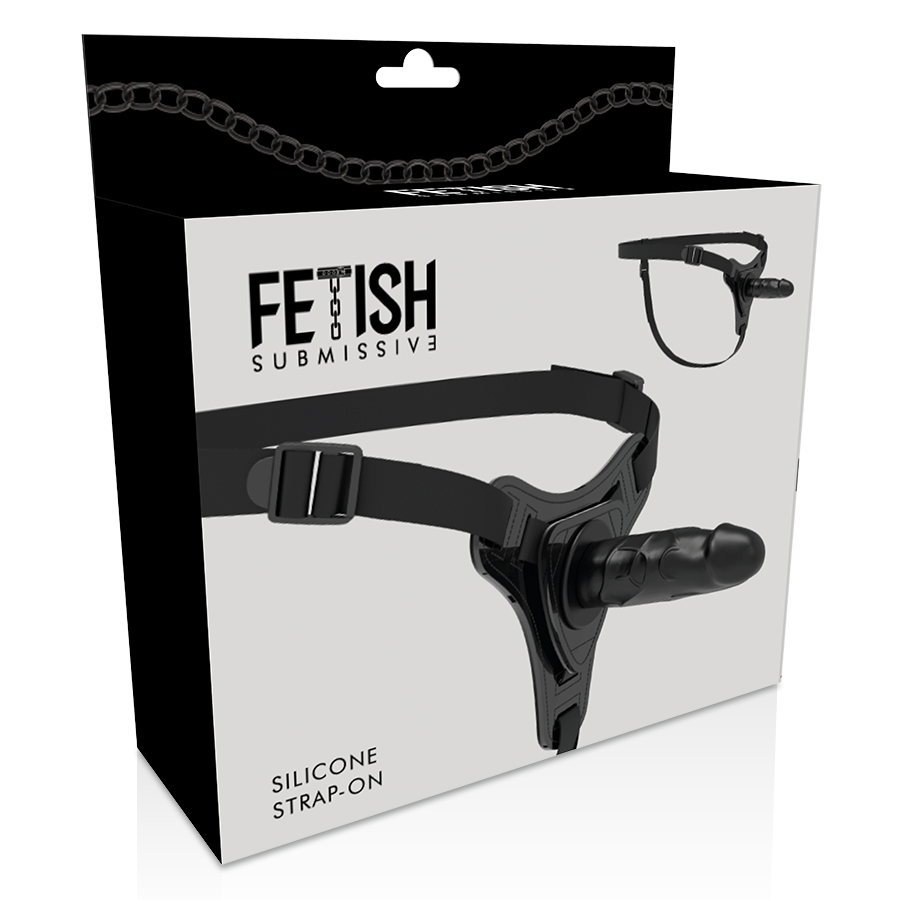 FETISH SUBMISSIVE HARNESS - SILICONE NOIR RÉALISTE 15 CM - 7eme ciel