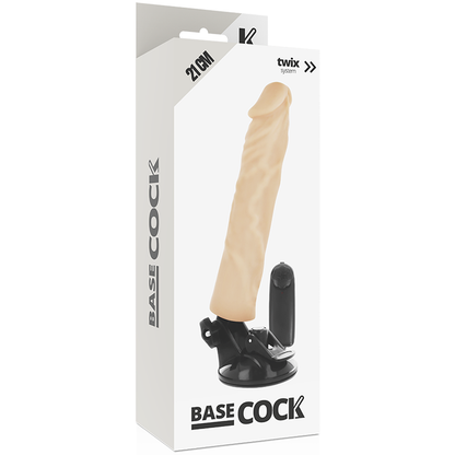 BASECOCK - VIBRATEUR RÉALISTE TÉLÉCOMMANDE NATUREL 21 CM -O- 4 CM - 7eme ciel