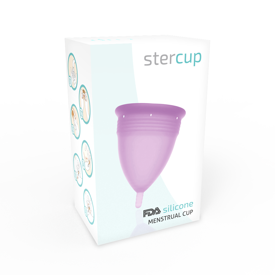 STERCUP - COUPE MENSTRUELLE EN SILICONE FDA LILAS - TAILLE L - 7eme ciel