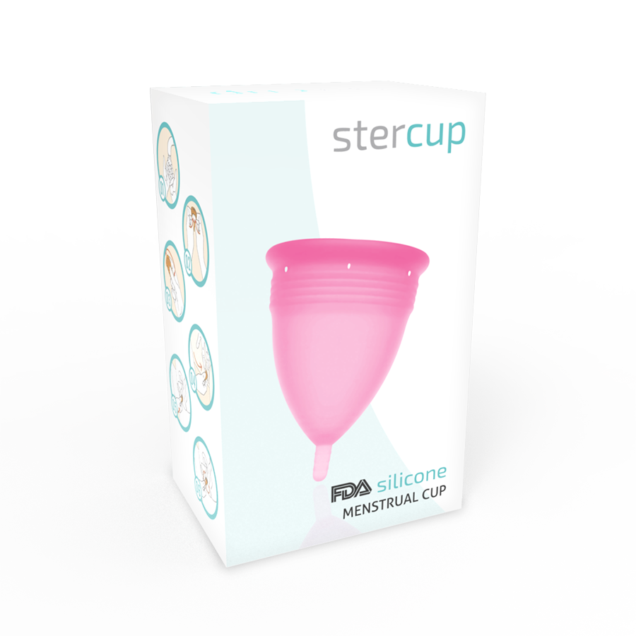 STERCUP - COUPE MENSTRUELLE EN SILICONE FDA ROSE - TAILLE S - 7eme ciel