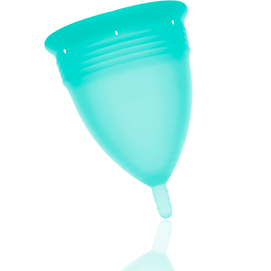 STERCUP - COUPE MENSTRUELLE EN SILICONE FDA AIGUE-MARINE - TAILLE S - 7eme ciel