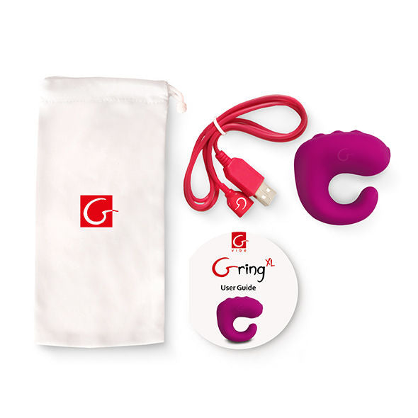 G-VIBE - FUN TOYS GRING VIBRATEUR ANNEAU XL FRAMBOISE DOUCE - 7eme ciel