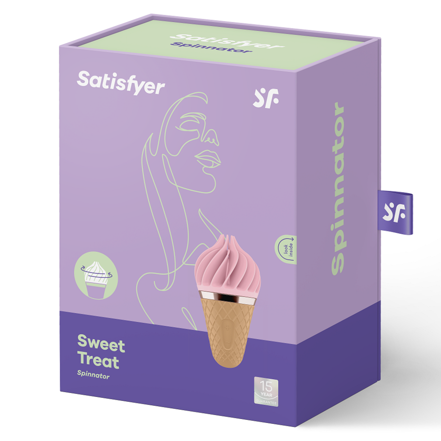 SATISFYER - SPINNATOR SWEET TREAT BRUN & ROSE - 7eme ciel