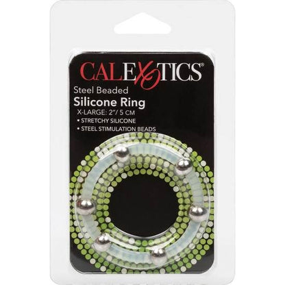 CALEXOTICS - BAGUE EN SILICONE PERLÉE ACIER XL - 7eme ciel