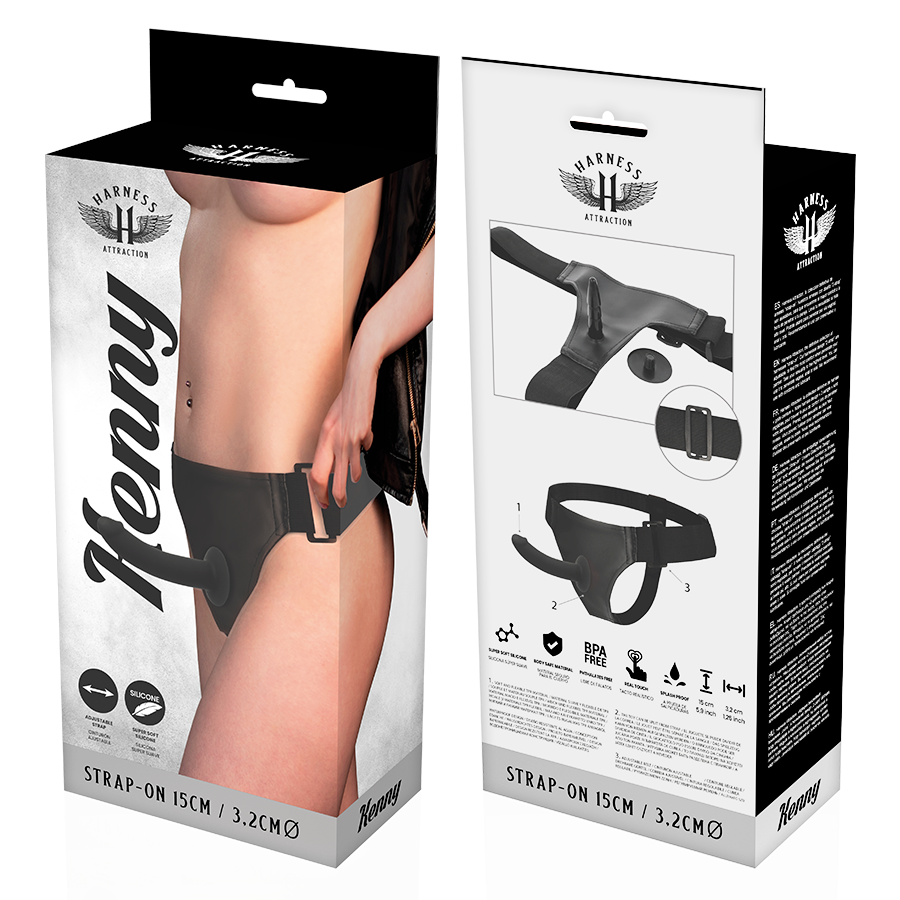 HARNESS ATTRACTION - RNES SILICONE KENNY 15 CM -O- 3.2 CM - 7eme ciel