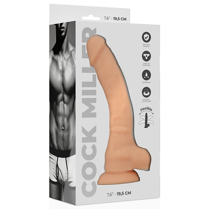 COCK MILLER - GODE RÉALISTE SILICONE DENSITÉ ARTICULABLE CHAIR 19,5 CM