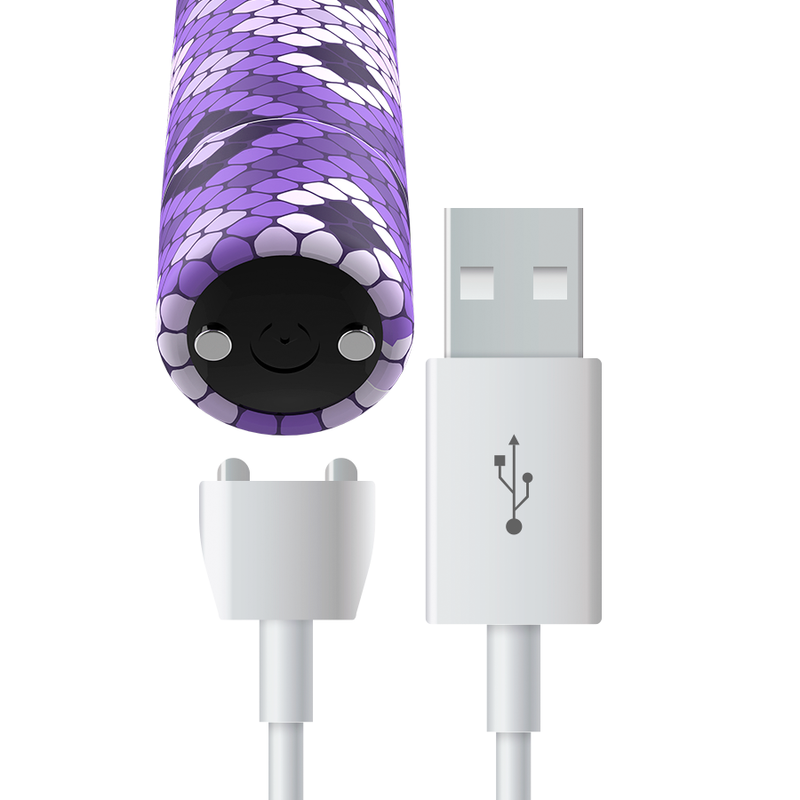 CUSTOM BULLETS - RECHARGEABLE SNAKE PURPLE MAGNETIC BULLET 10V - 7eme ciel