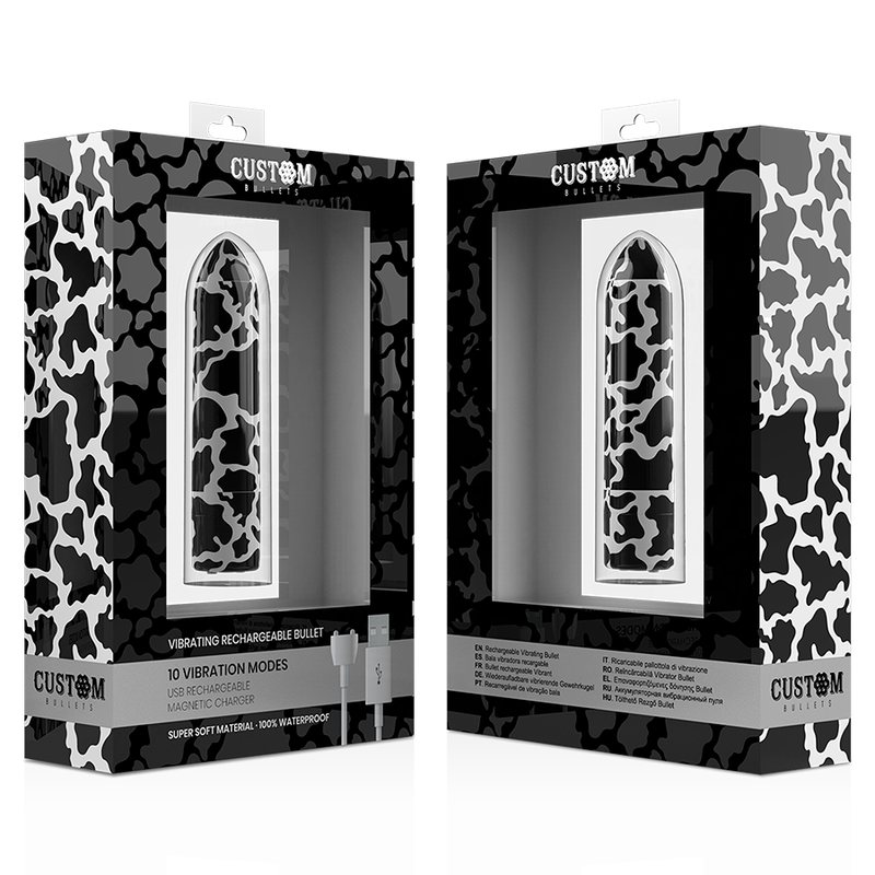 CUSTOM BULLETS - PERSONNALISÉS RECHARGEABLE VACHE 10 INTENSITIES - 7eme ciel