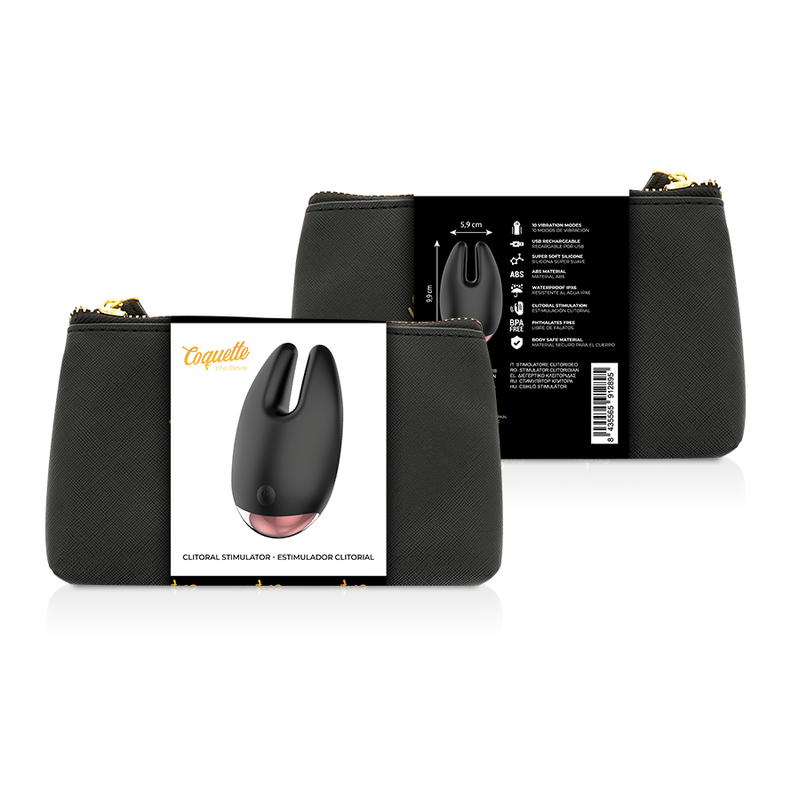 COQUETTE CHIC DESIRE - STIMULATEUR CLITORIAL NOIR / OR - 7eme ciel