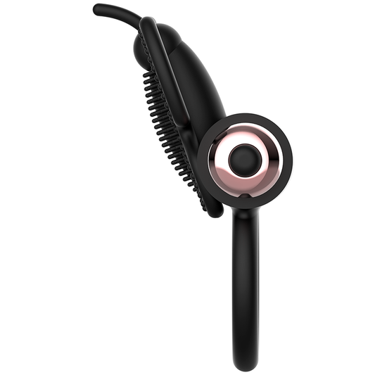COQUETTE CHIC DESIRE - COCKRING PAPILLON AVEC VIBRATEUR NOIR/ OR - 7eme ciel