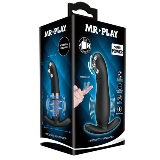 MR PLAY - MASSEUR DE PROSTATE NOIR RECHARGEABLE - 7eme ciel