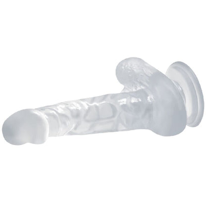 BAILE - GODE RÉALISTE AVEC VENTOUSE ET TESTICULES 16.7 CM TRANSPARENT - 7eme ciel