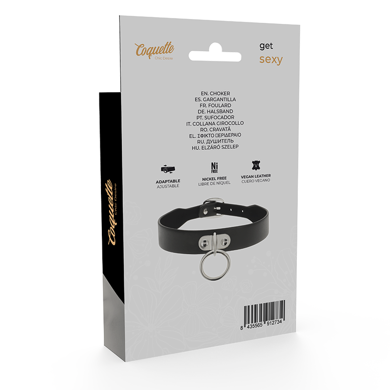 COQUETTE CHIC DESIRE - COLLIER EN CUIR VEGAN FEMME ACCESSOIRE FÉTICHE - 7eme ciel