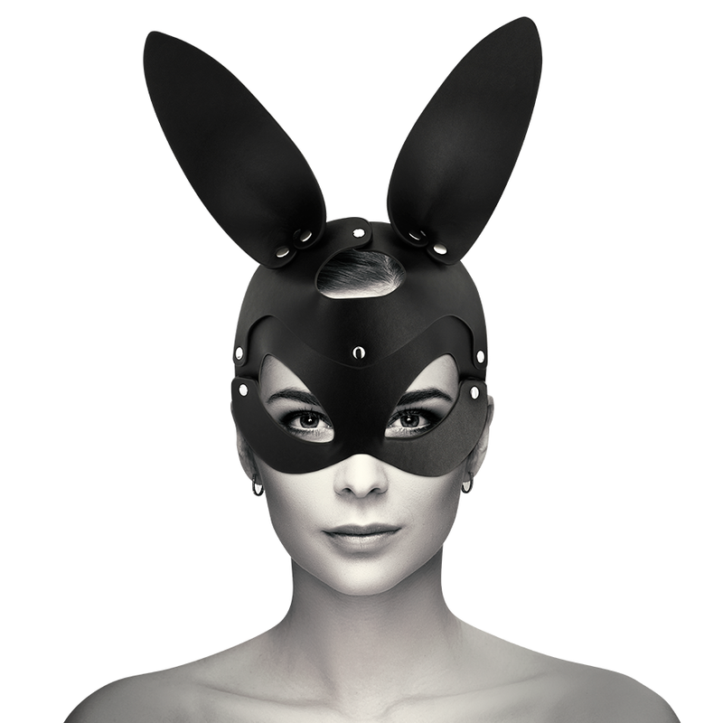 COQUETTE CHIC DESIRE - MASQUE EN CUIR VEGAN AVEC OREILLES DE LAPIN - 7eme ciel