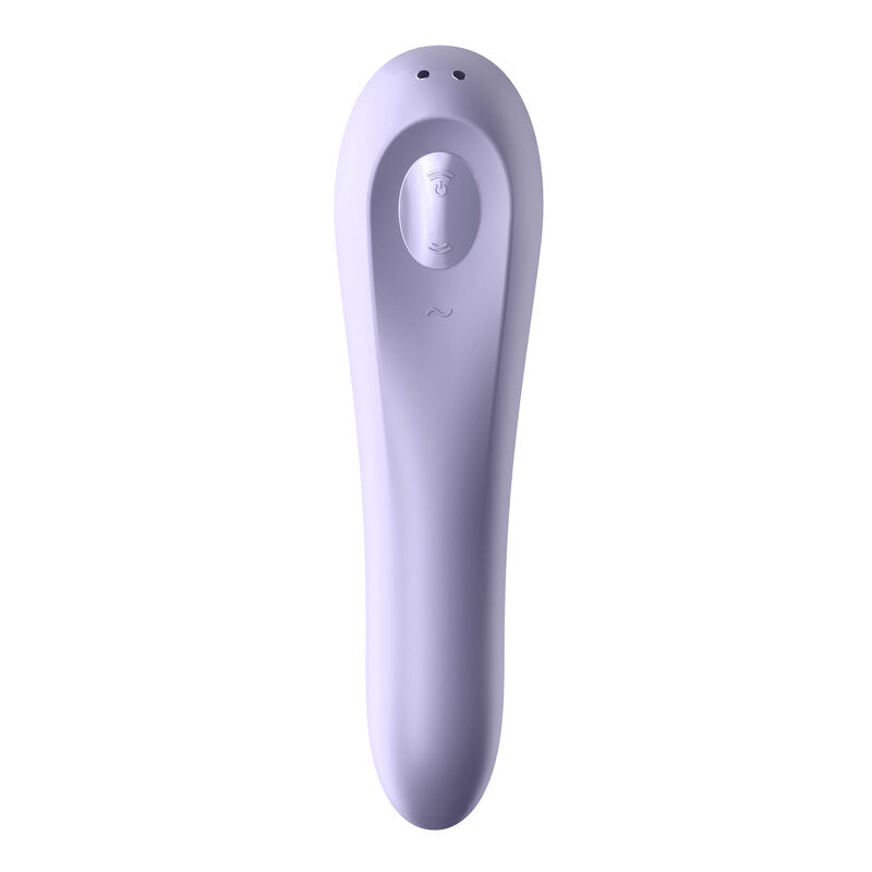 SATISFYER - VIBRATEUR DUAL PLEASURE AIR PULSE MAUVE - 7eme ciel