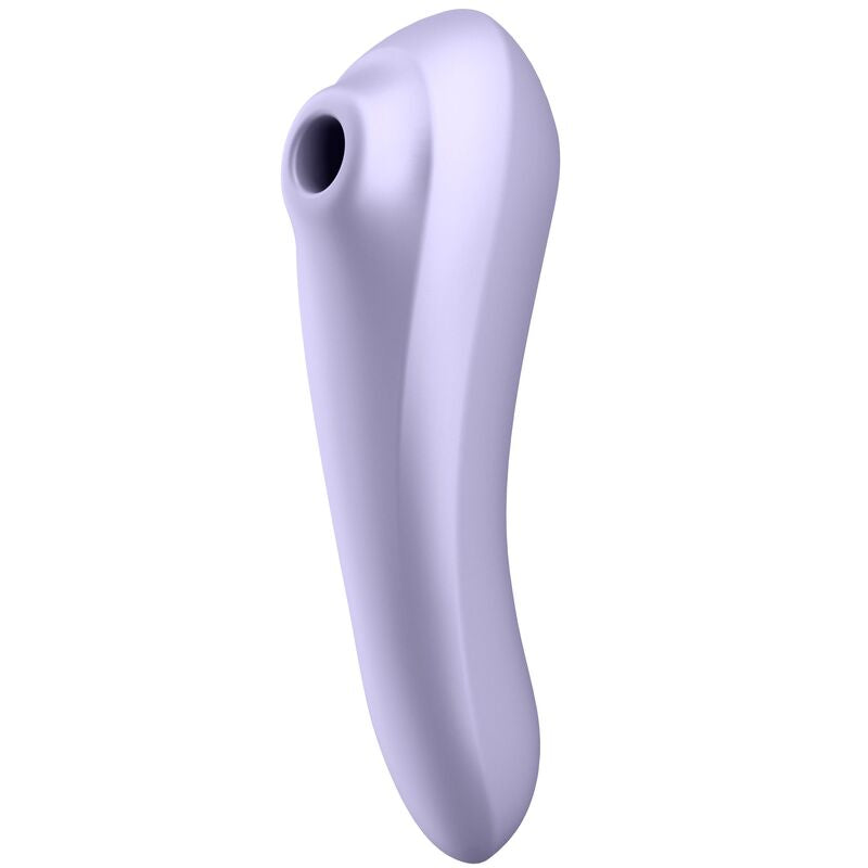 SATISFYER - VIBRATEUR DUAL PLEASURE AIR PULSE MAUVE - 7eme ciel