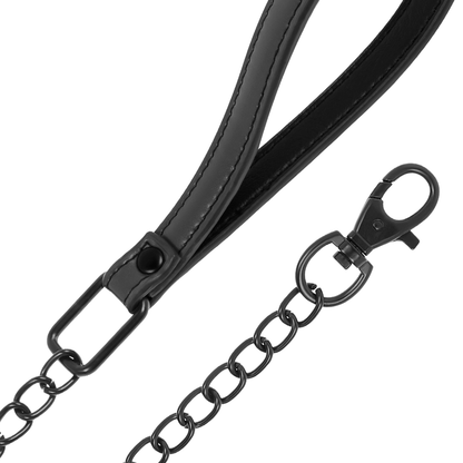 FETISH SUBMISSIVE - COLLIER CHAÎNE DOUBLURE EN NOPRÈNE - 7eme ciel