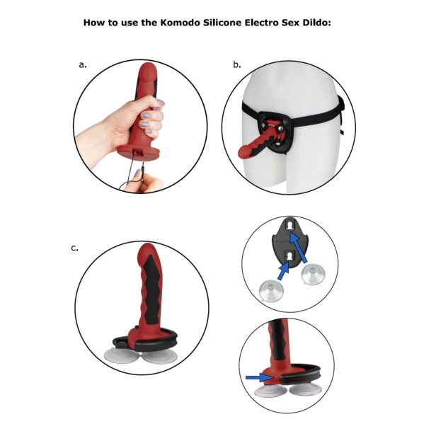 ELECTRASTIM - GODE KOMODO SILICONE FUSION - 7eme ciel