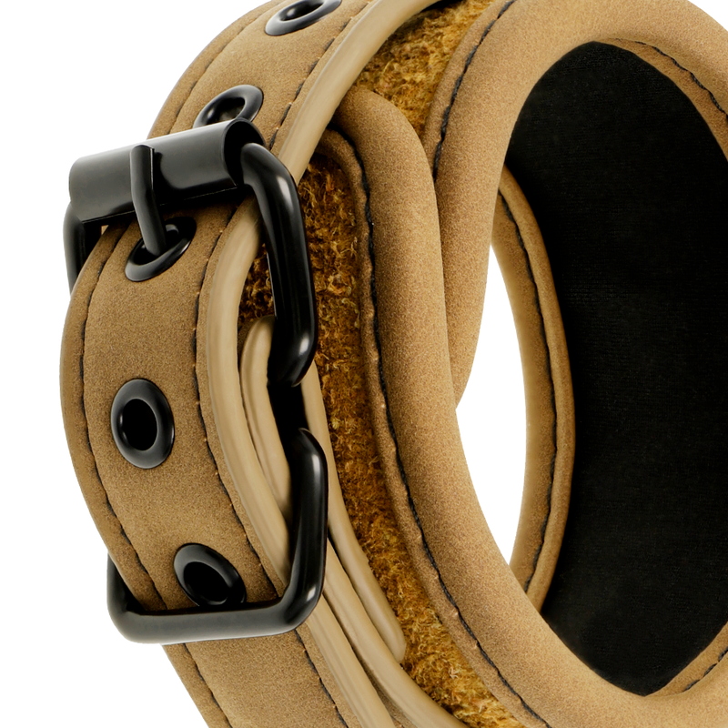 FETISH SUBMISSIVE ORIGEN - MENOTTES DE CHEVILLE EN CUIR VÉGÉTALIEN AVEC DOUBLURE EN NÉOPRÈNE - 7eme ciel