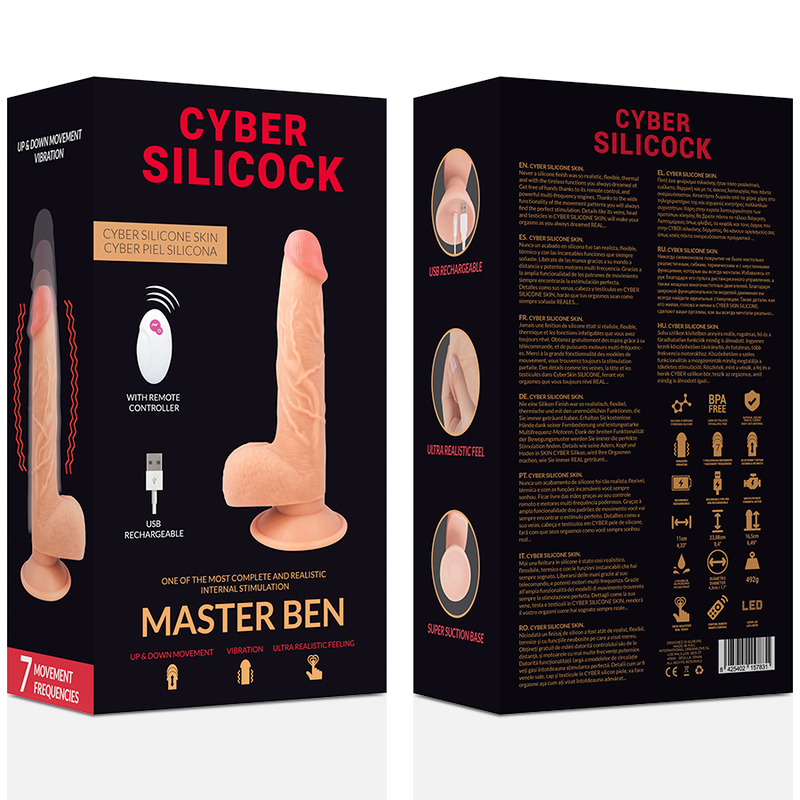 CYBER SILICOCK - TÉLÉCOMMANDE RÉALISTE MASTER BEN 23.88 CM -O- 4.3 CM - 7eme ciel
