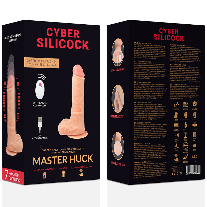 CYBER SILICOCK - TÉLÉCOMMANDE RÉALISTE MASTER HUCK 20.9 CM -O- 4 CM - 7eme ciel
