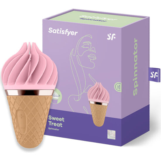 SATISFYER - SPINNATOR SWEET TREAT BRUN & ROSE - 7eme ciel