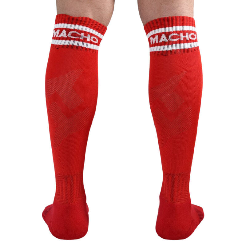 MACHO - CHAUSSETTES LONGUES TAILLE UNIQUE ROUGE - 7eme ciel