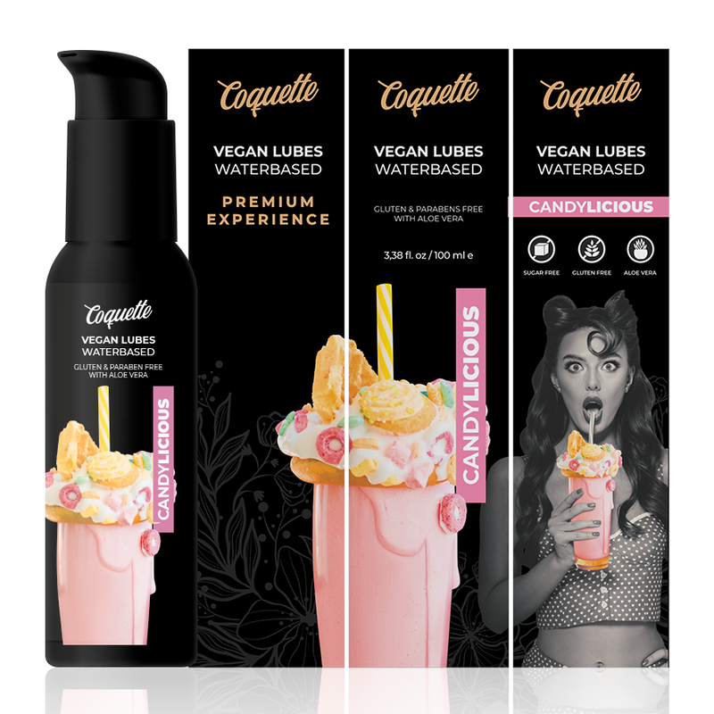 COQUETTE CHIC DESIRE - LUBRIFIANT VÉGAN CANDYLICIOUS PREMIUM EXPERIENCE 100ML - 7eme ciel