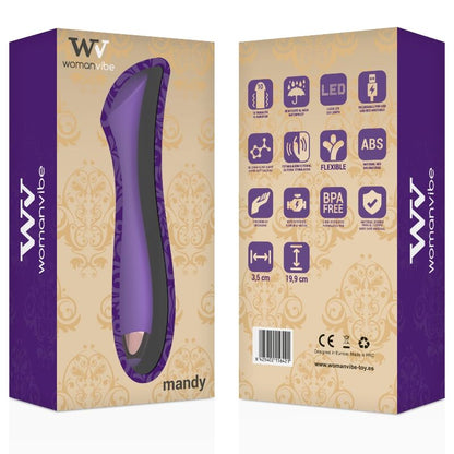 WOMANVIBE - VIBRATEUR RECHARGEABLE EN SILICONE MANDY POINT "K"