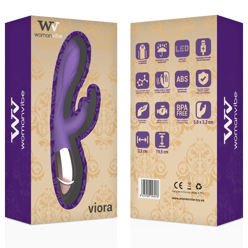 WOMANVIBE - VIBRATEUR RECHARGEABLE EN SILICONE VIORA FEMME - 7eme ciel