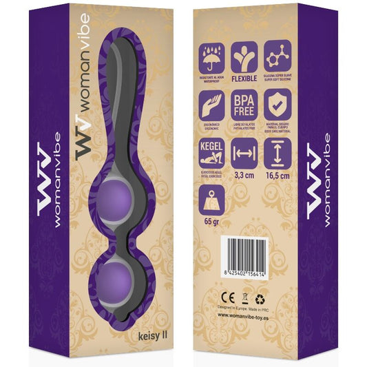 WOMANVIBE - BALLES EN SILICONE VIBE KEISY II - 7eme ciel