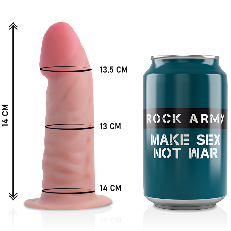 ROCKARMY - HARNAIS + GODE RÉALISTE TIGRE DOUBLE DENSITÉ 14 CM -O- 4.46 CM - 7eme ciel