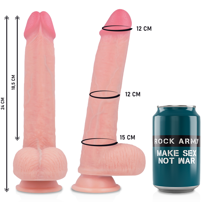 ROCKARMY - ARN S + GODE EN SILICONE LIQUIDE PREMIUM KINGCOBRA 24 CM -O- 4.77 CM - 7eme ciel