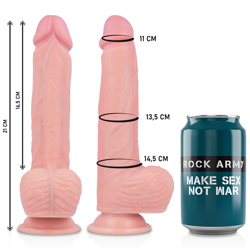 ROCKARMY - HARNAIS + SILICONE LIQUIDE PREMIUM SPITFIRE REALISTIC 21 CM -O- 4.62 CM - 7eme ciel