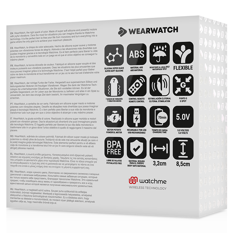 WEARWATCH - WATCHME VIBRATEUR DOUBLE TECHNOLOGIE INDIGO / JET - 7eme ciel